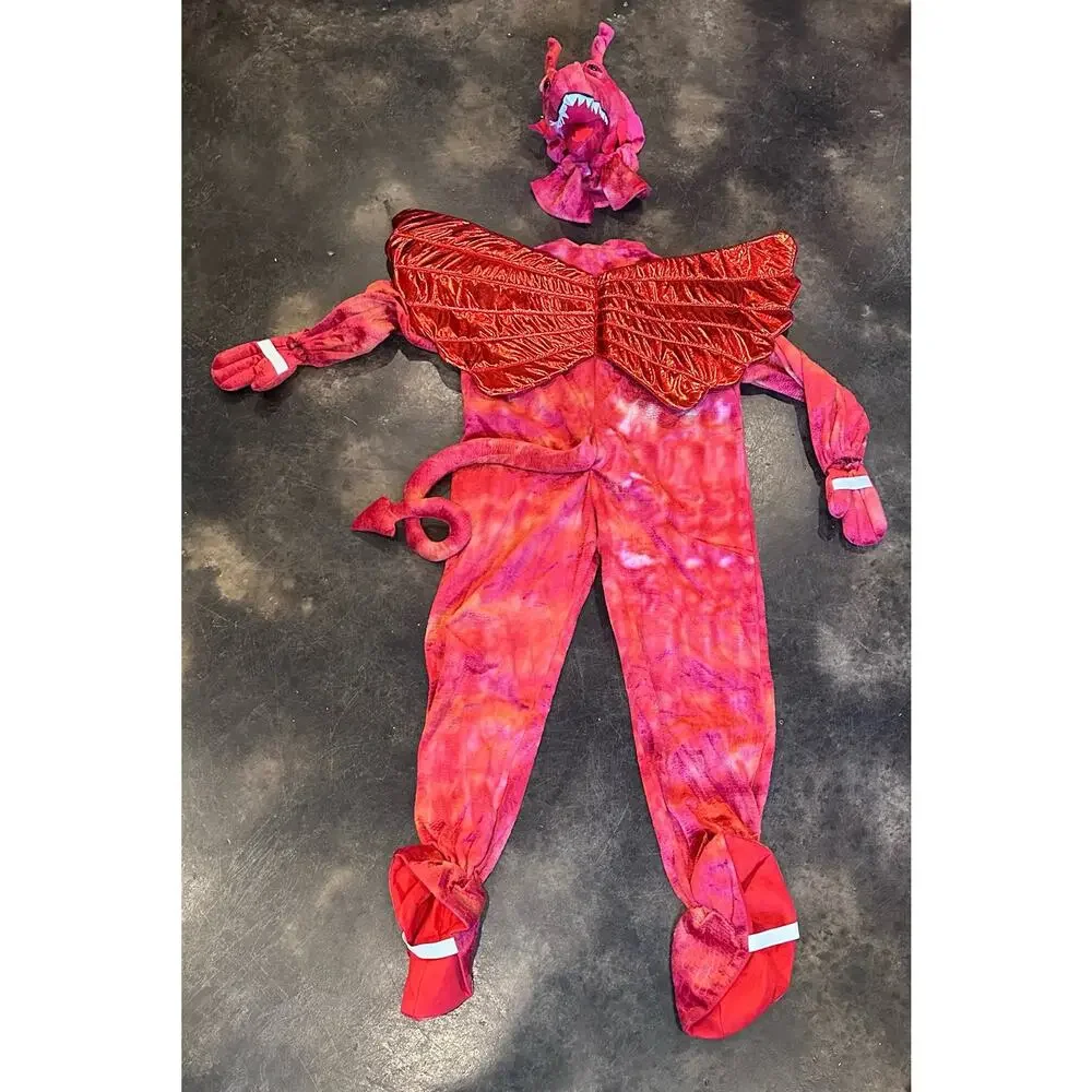 New Forum Novelties Red Dragon Costume Plush Jumpsuit, Wings, Tail & Hood Large